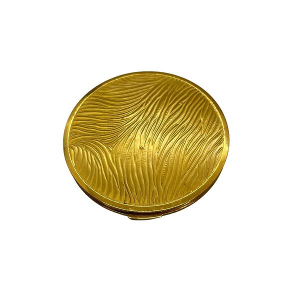 Mirrored Compact Vintage 1950’s Gold Tone Marie Earle Powder Unused Decoratiive - Picture 1 of 16